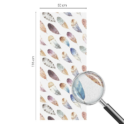 Fensterfolie mit Motiv Buntglas Boho-Federn