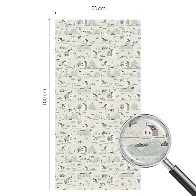 Fensterfolie Sichtschutz Ein idyllisches Dorf