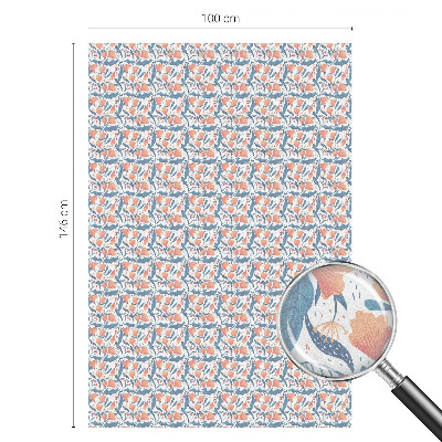 Milchglasfolie Fenster Buntglasoptik Ein Blütenfest