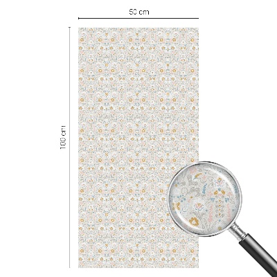 Fensterfolie mit Motiv Buntglas Blumensymmetrie