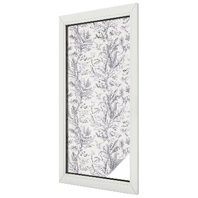 Fensterfolie Sichtschutz Blätter und Schmetterlinge