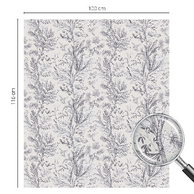 Fensterfolie Sichtschutz Blätter und Schmetterlinge