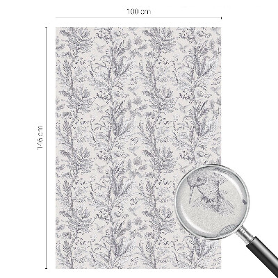 Fensterfolie Sichtschutz Blätter und Schmetterlinge