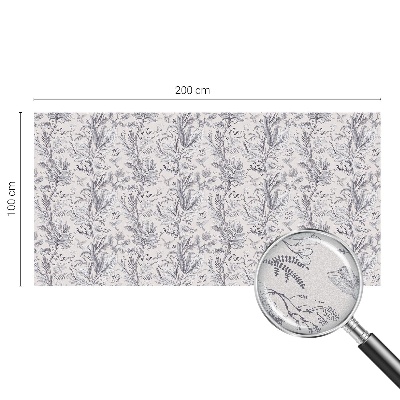 Fensterfolie Sichtschutz Blätter und Schmetterlinge