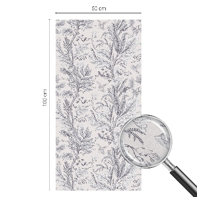 Fensterfolie Sichtschutz Blätter und Schmetterlinge