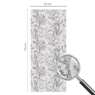 Fensterfolie Sichtschutz Blätter und Schmetterlinge