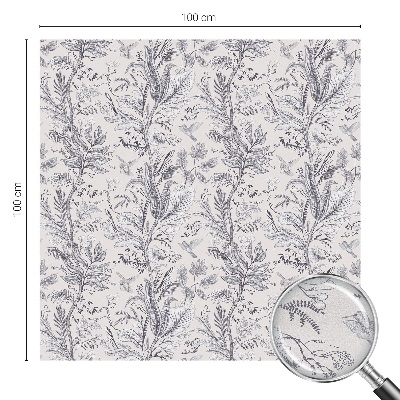 Fensterfolie Sichtschutz Blätter und Schmetterlinge