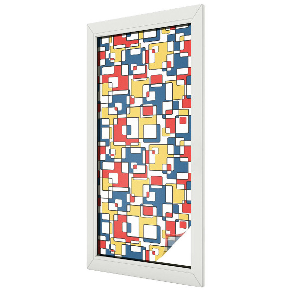 Fensterfolie mit Motiv Buntglas Geometrische Formen