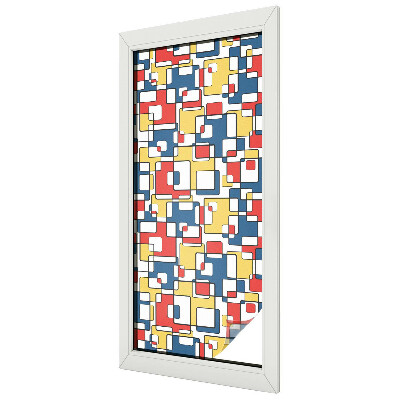 Fensterfolie mit Motiv Buntglas Geometrische Formen