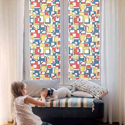 Fensterfolie mit Motiv Buntglas Geometrische Formen