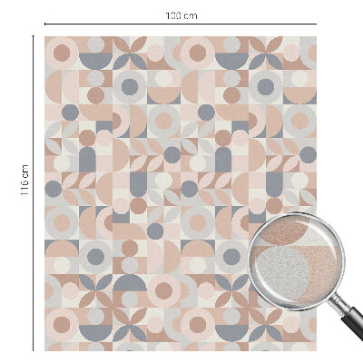 Milchglasfolie Fenster Buntglasoptik Abstraktes Mosaik