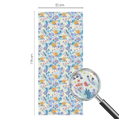 Fensterfolie Sichtschutz Pflanzenmotiv