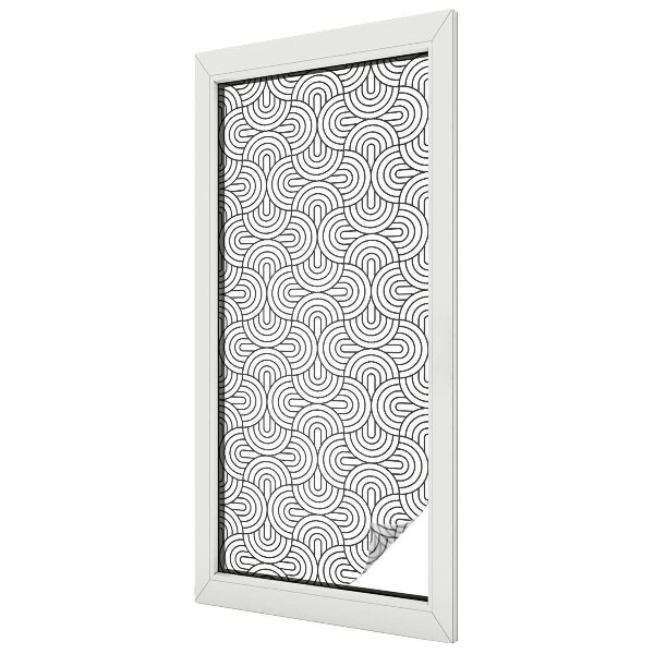 Fensterfolie mit Motiv Buntglas Geometrische Halbkreise