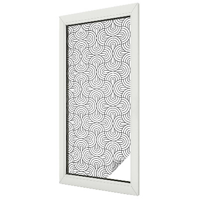 Fensterfolie mit Motiv Buntglas Geometrische Halbkreise