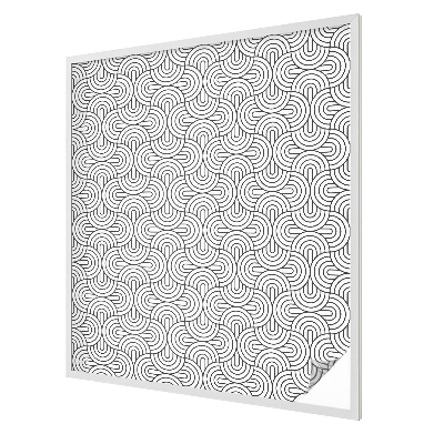 Fensterfolie mit Motiv Buntglas Geometrische Halbkreise