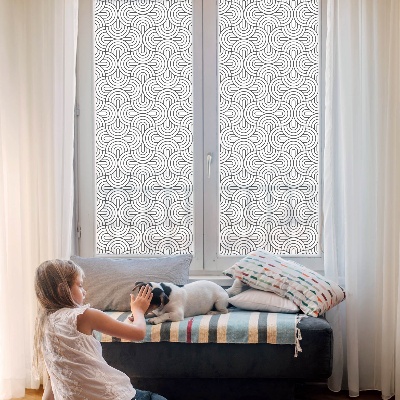 Fensterfolie mit Motiv Buntglas Geometrische Halbkreise