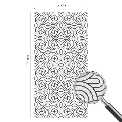 Fensterfolie mit Motiv Buntglas Geometrische Halbkreise