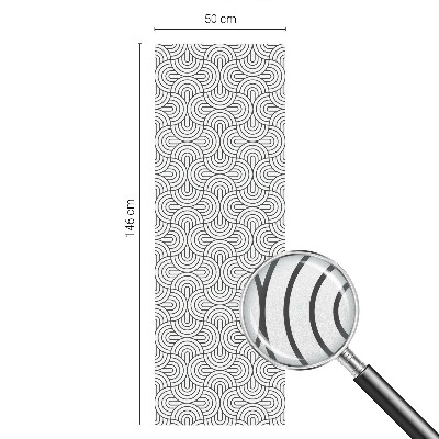 Fensterfolie mit Motiv Buntglas Geometrische Halbkreise