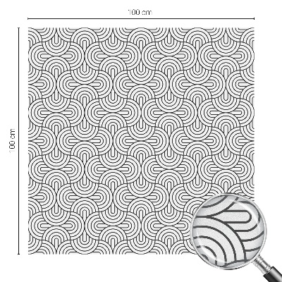 Fensterfolie mit Motiv Buntglas Geometrische Halbkreise