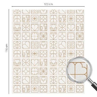 Milchglasfolie Fenster Buntglasoptik Geometrische Liebe