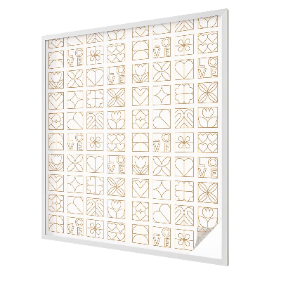 Milchglasfolie Fenster Buntglasoptik Geometrische Liebe