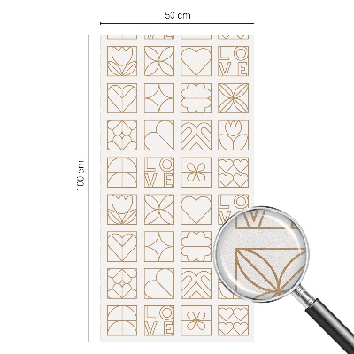 Milchglasfolie Fenster Buntglasoptik Geometrische Liebe