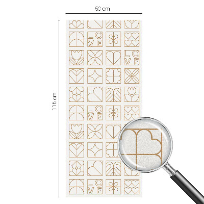 Milchglasfolie Fenster Buntglasoptik Geometrische Liebe