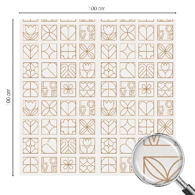 Milchglasfolie Fenster Buntglasoptik Geometrische Liebe