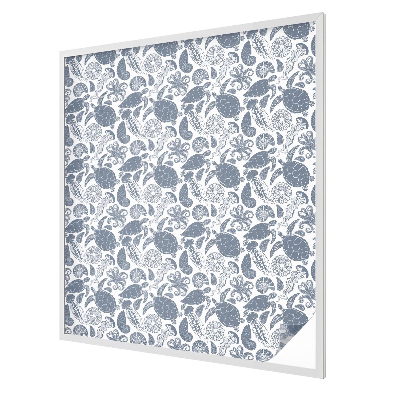 Fensterfolie mit Motiv Buntglas Meeresleben