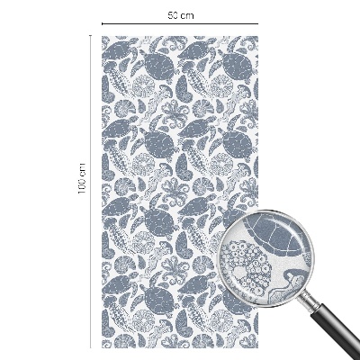 Fensterfolie mit Motiv Buntglas Meeresleben