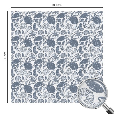 Fensterfolie mit Motiv Buntglas Meeresleben