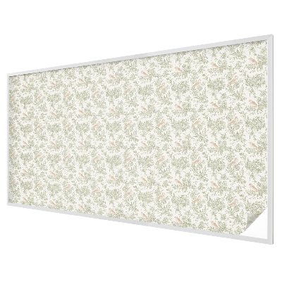 Milchglasfolie Fenster Buntglasoptik Vögel Pflanzen