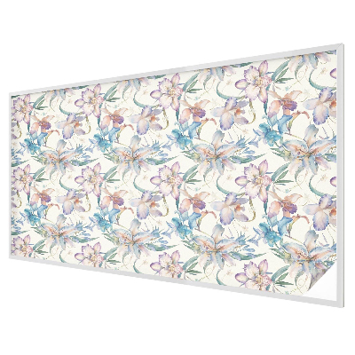 Milchglasfolie Fenster Buntglasoptik Blumenmotiv