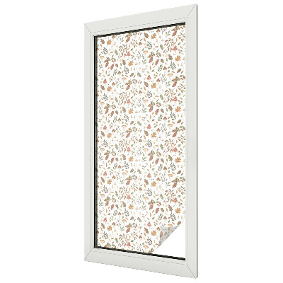 Milchglasfolie Fenster Buntglasoptik Herbstmuster