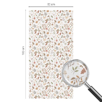 Milchglasfolie Fenster Buntglasoptik Herbstmuster