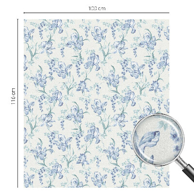 Fensterfolie Sichtschutz Blaue Blumen