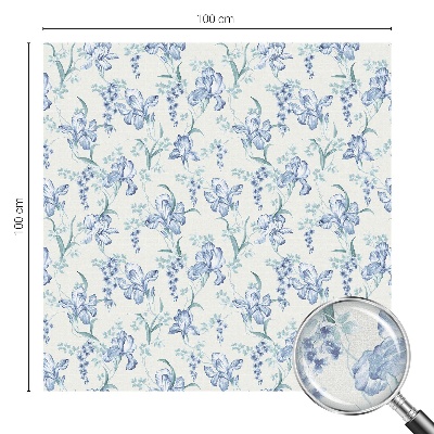 Fensterfolie Sichtschutz Blaue Blumen