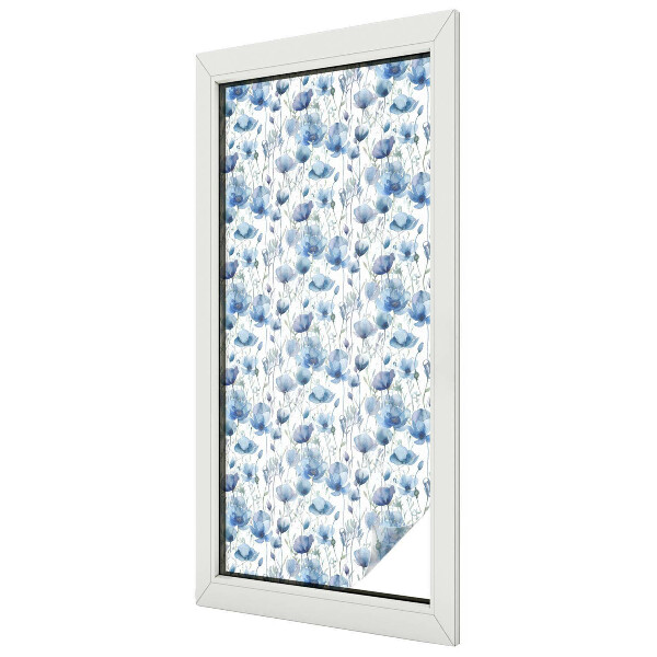 Sichtschutz Klebefolie für Fenster Aquarellblumen