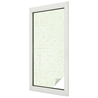 Fensterfolie mit Motiv Buntglas Geometrisches Mosaik
