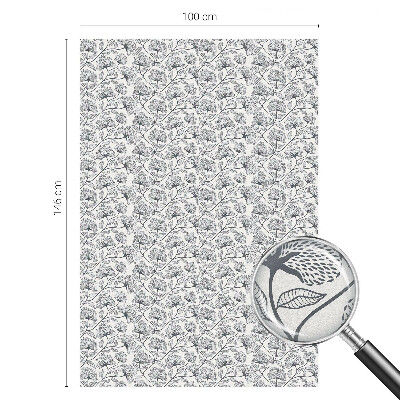 Milchglasfolie Fenster Buntglasoptik Botanisches Motiv