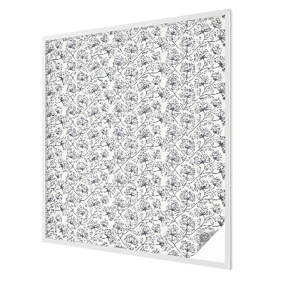 Milchglasfolie Fenster Buntglasoptik Botanisches Motiv