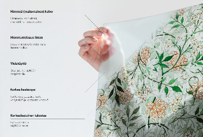 Milchglasfolie Fenster Buntglasoptik Botanisches Motiv