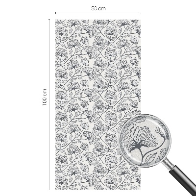 Milchglasfolie Fenster Buntglasoptik Botanisches Motiv