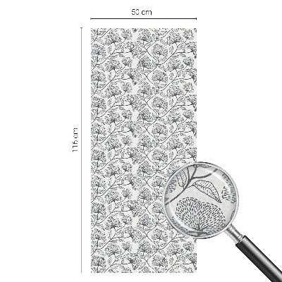 Milchglasfolie Fenster Buntglasoptik Botanisches Motiv