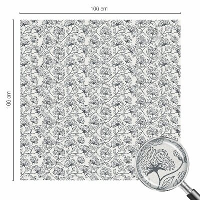 Milchglasfolie Fenster Buntglasoptik Botanisches Motiv