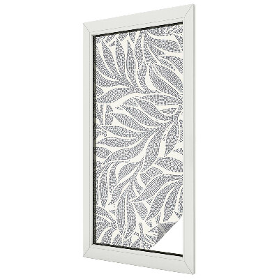 Fensterfolie mit Motiv Buntglas Blatt fällt