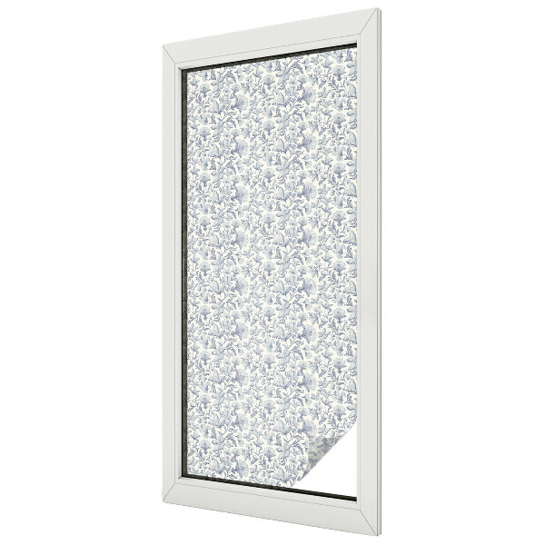 Fensterfolie mit Motiv Buntglas Blumenmuster