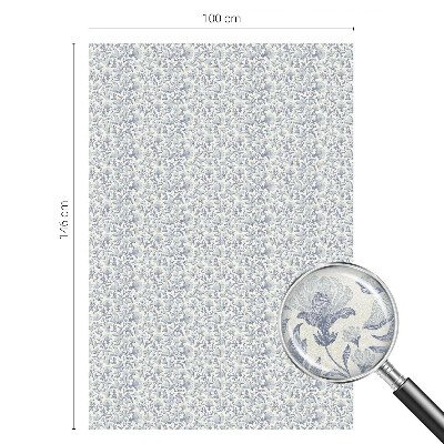 Fensterfolie mit Motiv Buntglas Blumenmuster