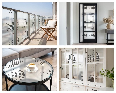 Fensterfolie Sichtschutz Gepunktete Kreise