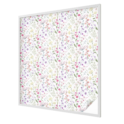 Milchglasfolie Fenster Buntglasoptik Blumenwiese